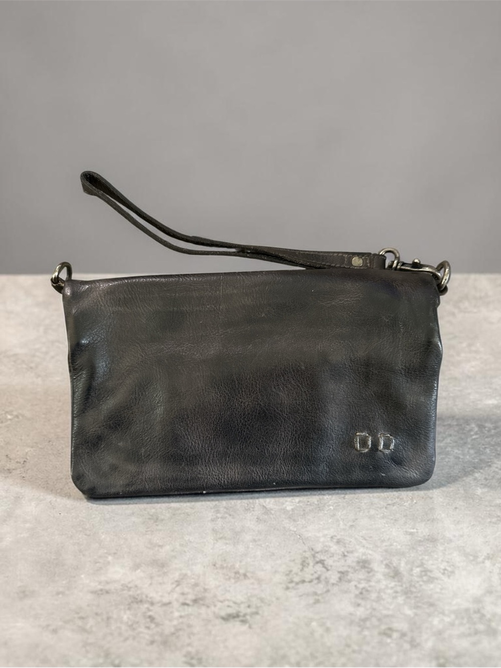Bed Stu Dark Brown Australian Leather Wristlet Clutch